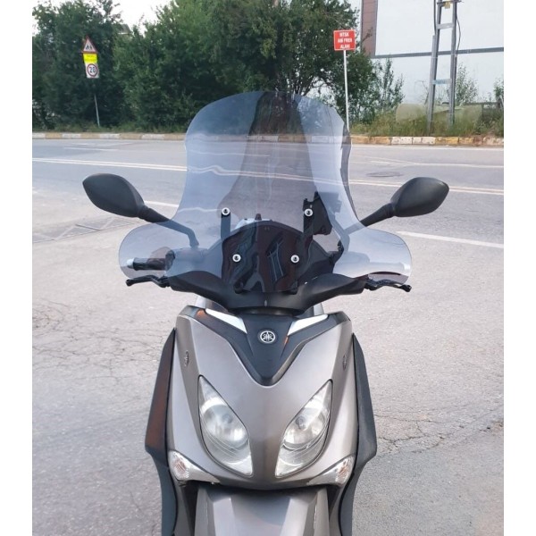 Yamaha Xenter 150 Siperlik Ön Cam 2013 2016 Model 50cm Füme Renkli 4mm ELCİKLİ