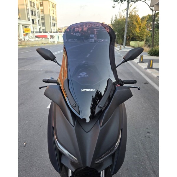 Yamaha Xmax 250 Siperlik Ön Cam 2018 2022 Model 65cm Siyah Renkli 4mmUZUN CAM