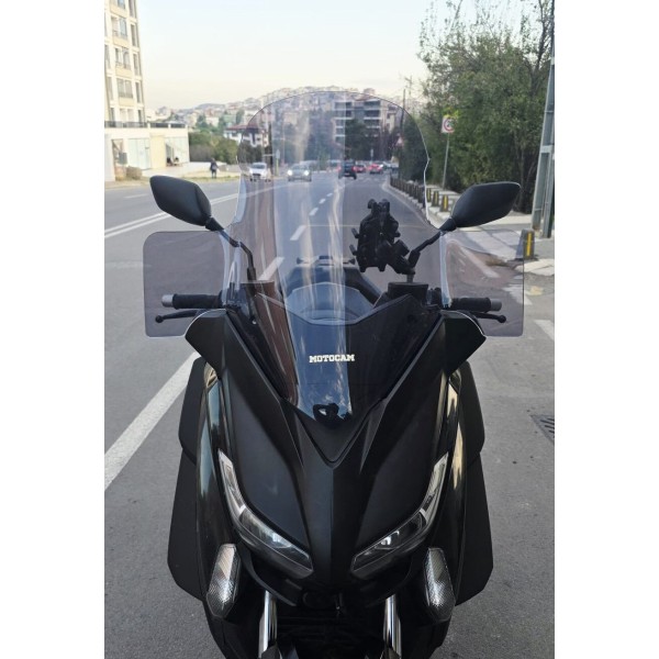 Yamaha Xmax Ön Cam 2014 2017 Model 59cm Füme Renkli 4mm ELCİKLİ