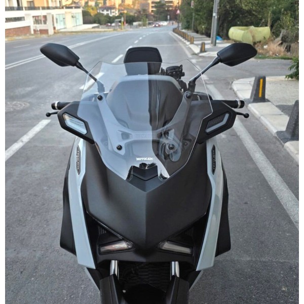Yamaha Xmax Techmax Siperlik Ön Cam 2025 Model 39cm Şeffaf Renkli 4mm Asansörlü