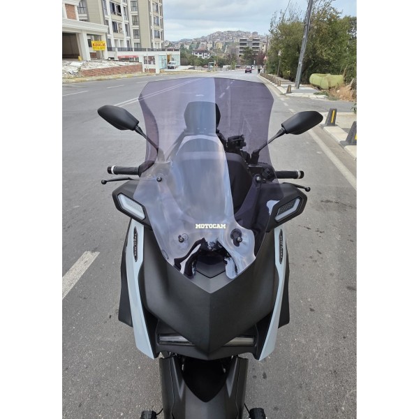 Yamaha Xmax Techmax Siperlik Ön Cam 2025 Model 63cm Füme Renkli 4mm Asansörlü