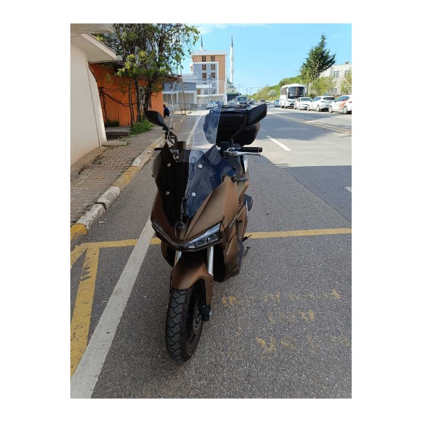 Yuki Adventure 150 Siperlik Ön Cam 2023 2025 Model 78cm şeffaf Renkli 4mm UZUN CAM Yuki Adventure 150 Siperlik Ön Cam 2023 2025 Model 78cm şeffaf Renkli 4mm UZUN CAM