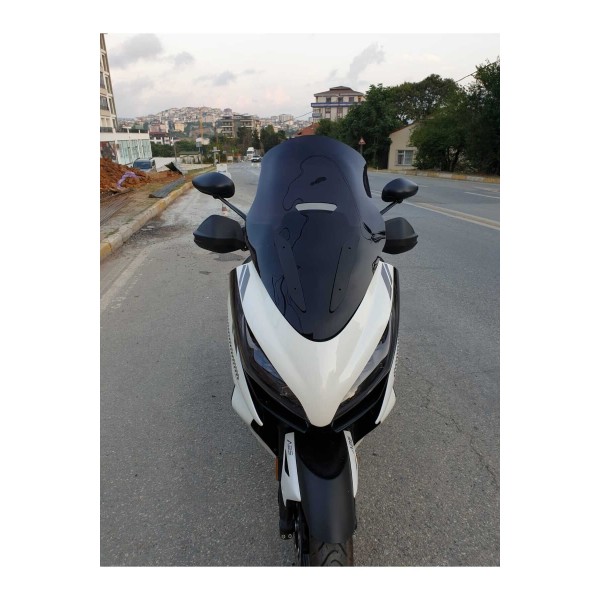 Zontes 350 E Siperlik Ön Cam 2022 2023 Model 70cm Siyah Renkli 4mm