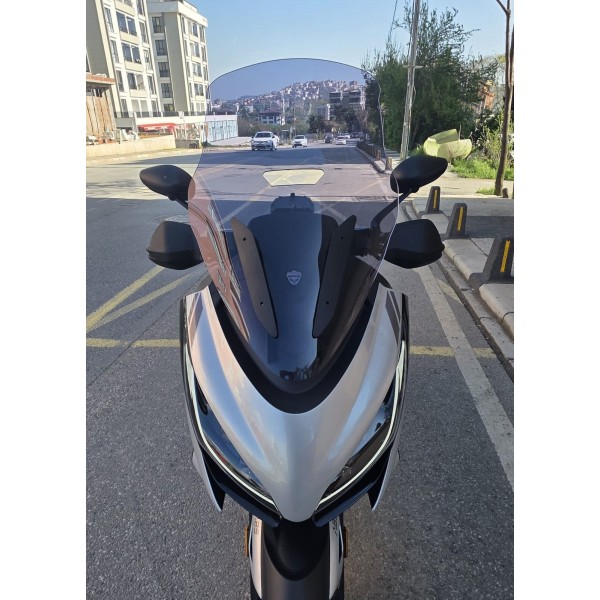 Zontes ZT 250 T E Siperlik Ön Cam 2023 2025 Model 73cm Füme Renkli 4mm