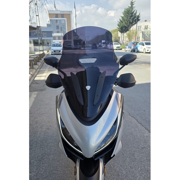 Zontes ZT 250 T E Siperlik Ön Cam 2023 2025 Model 73cm Siyah Renkli 4mm