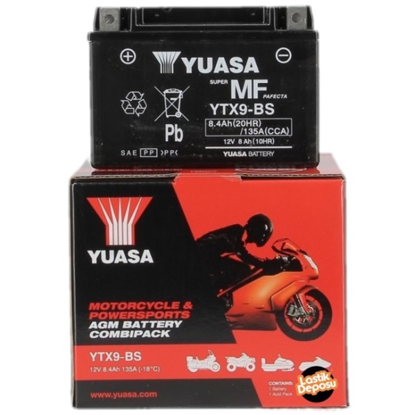 Bajaj Pulsar 200 NS Akü Yuasa YTX9-BS 12V8AH Agm