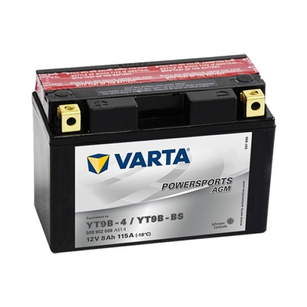 Varta YT9B-BS 12V8AH Bakımsız AGM Motosiklet Aküsü