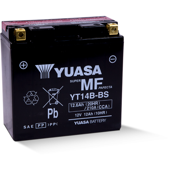 Yuasa YT14B-BS 12V10 AH Bakımsız Motosiklet ve ATV Aküsü