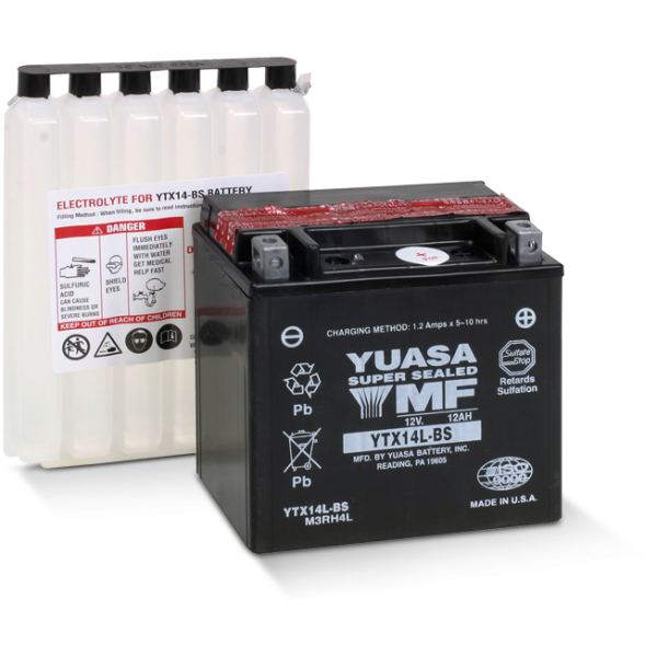 Yuasa YTX14L-BS 12V12 AH Bakımsız Motosiklet ve ATV Aküsü