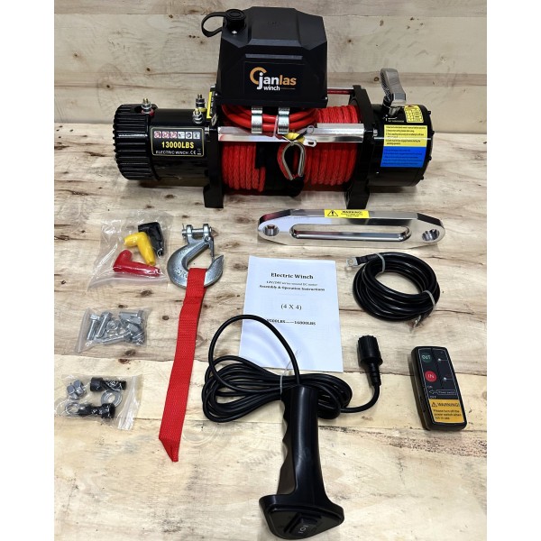 Ford Ranger Janlas Çeki Vinci 12000 Lb Sentetik Kırmızı Halat 12V