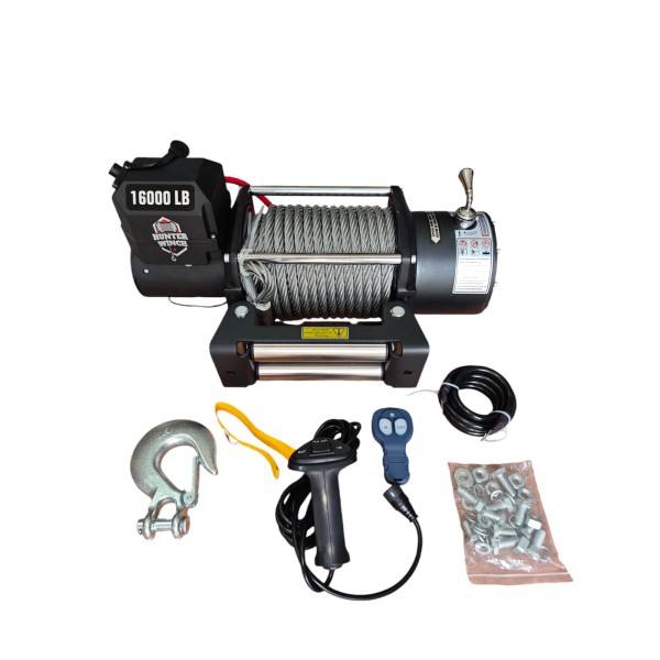 Hunter Vinç 16000 Lb Çelik Halat 4X4 Offroad Ve Oto Kurtarıcı 12V Hunter Vinç 16000 Lb Çelik Halat 4X4 Offroad Ve Oto Kurtarıcı 12V