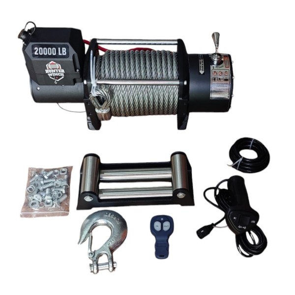 Hunter Vinç 20000 Lb Çelik Halatlı 4X4 Offroad Ve Oto Kurtarıcı 24V