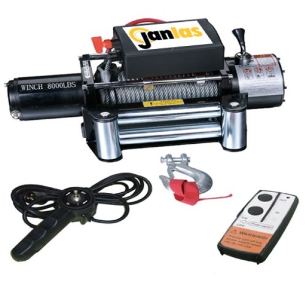 Janlas 6500 Lbs Çelik Halat 4X4 Offroad Vinç Uzaktan Kumandalı