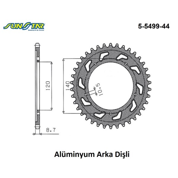 ARKA DİŞLİ ALÜMİNYUM