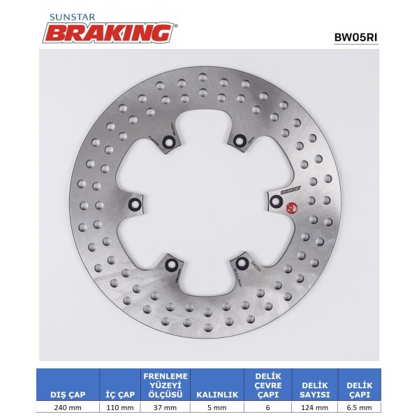 BMW F650 APRILIA PEGASO 650 YUVARLAK ARKA FREN DİSKİ