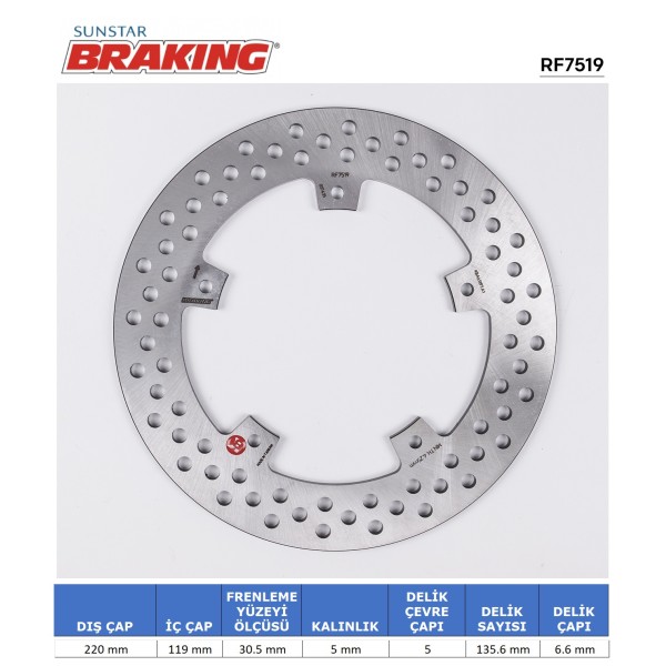 BMW S 1000 R / RR YUVARLAK ARKA FREN DİSKİ