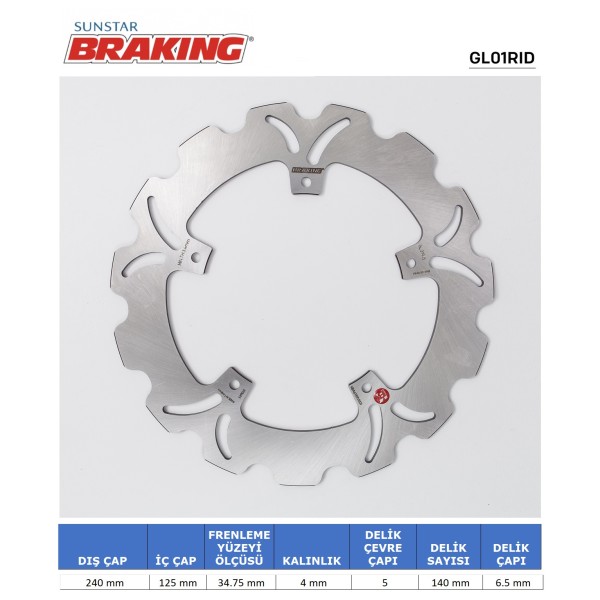 DALGALI ARKA FREN DİSKİ