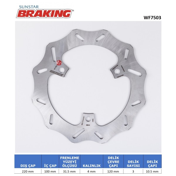 DALGALI ARKA FREN DİSKİ