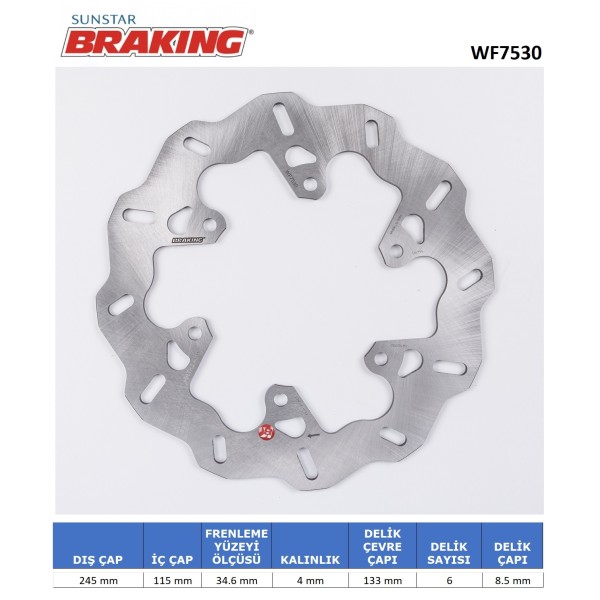 DALGALI ARKA FREN DİSKİ