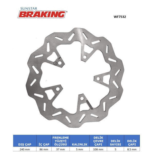 DALGALI ARKA FREN DİSKİ