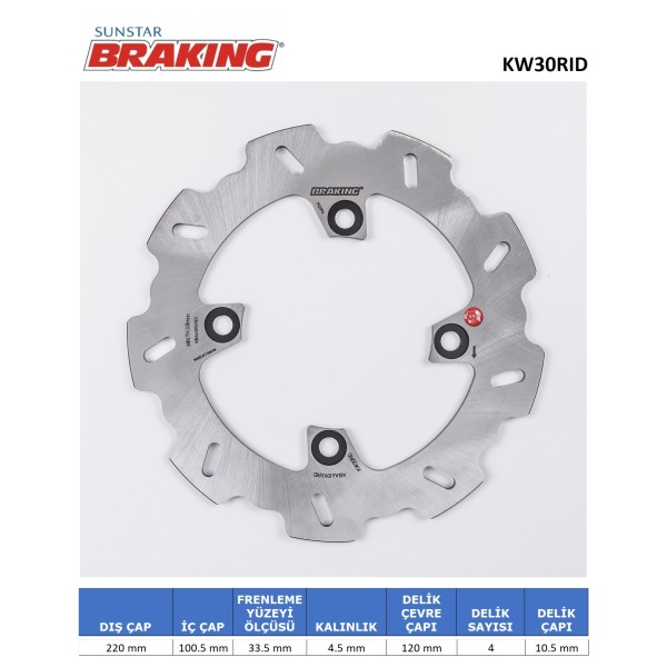 DALGALI ARKA FREN DİSKİ