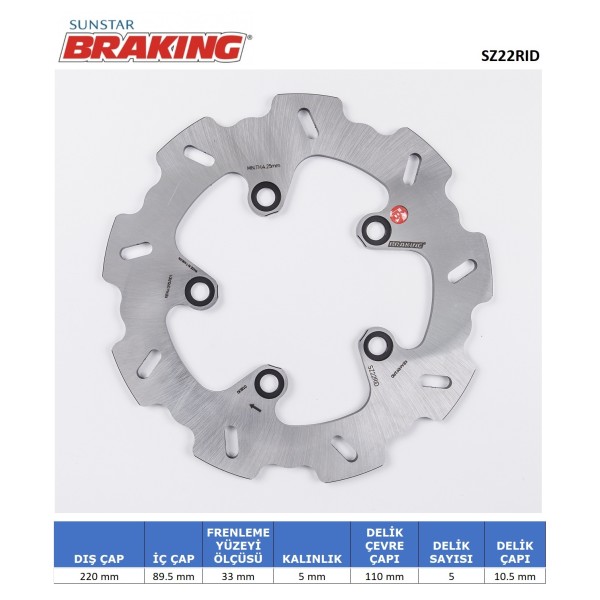 DALGALI ARKA FREN DİSKİ