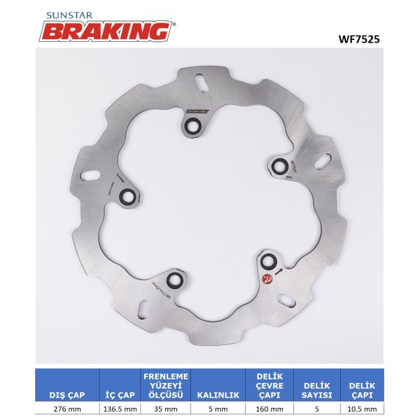 DALGALI ARKA FREN DİSKİ