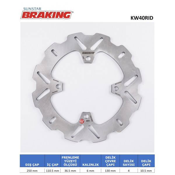 DALGALI ARKA FREN DİSKİ