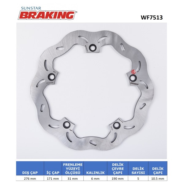 DALGALI ARKA FREN DİSKİ