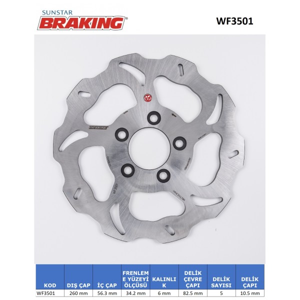 DALGALI ARKA FREN DİSKİ