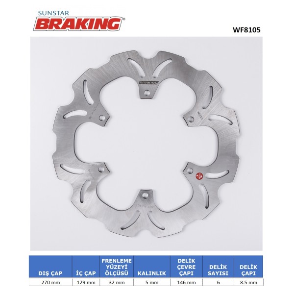DALGALI ÖN FREN DİSKİ