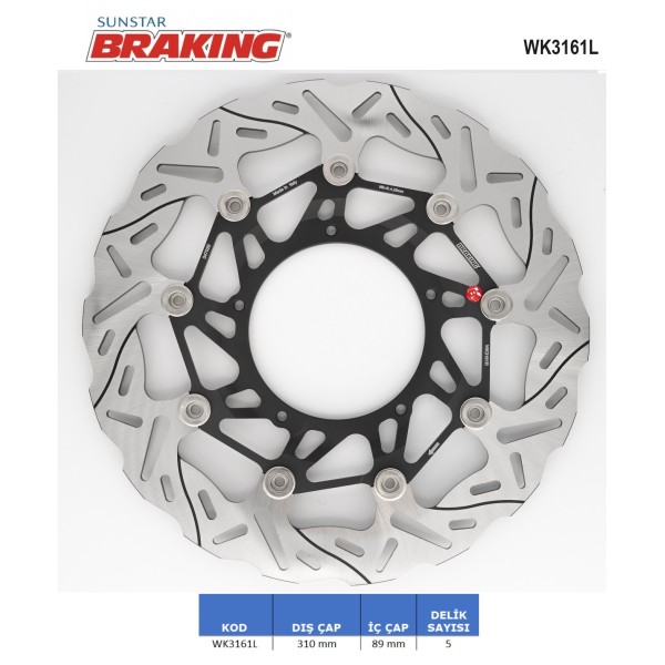 DALGALI ÖN PERFORMANS FREN DİSKİ (SOL)