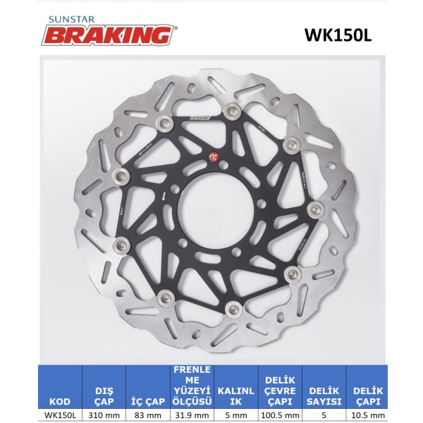 DALGALI  PERFORMANS FREN DİSKİ (SOL)