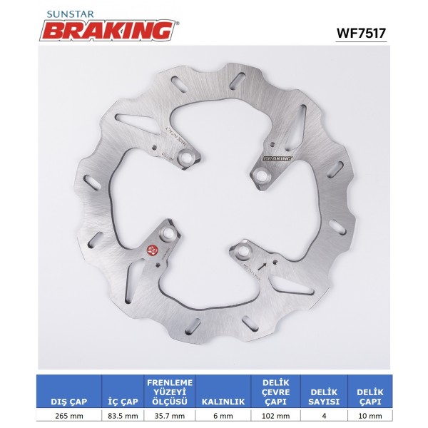 DUCATI DALGALI ARKA FREN DİSKİ DUCATI DALGALI ARKA FREN DİSKİ