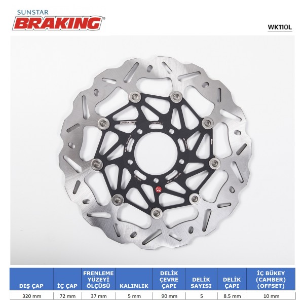 DUCATI DALGALI ÖN PERFORMANS FREN DİSKİ (SOL)