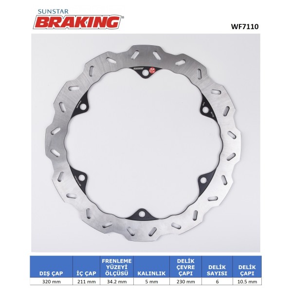 HONDA CB 500F / CBR 500 R / CB 650 F / CBR 650 F DALGALI ÖN FREN DİSKİ HONDA CB 500F / CBR 500 R / CB 650 F / CBR 650 F DALGALI ÖN FREN DİSKİ