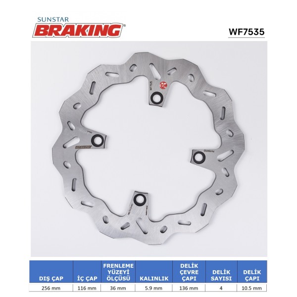 HONDA CRF 1000-1100 DALGALI ARKA FREN DİSKİ HONDA CRF 1000-1100 DALGALI ARKA FREN DİSKİ