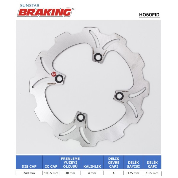 HONDA DALGALI ARKA FREN DİSKİ