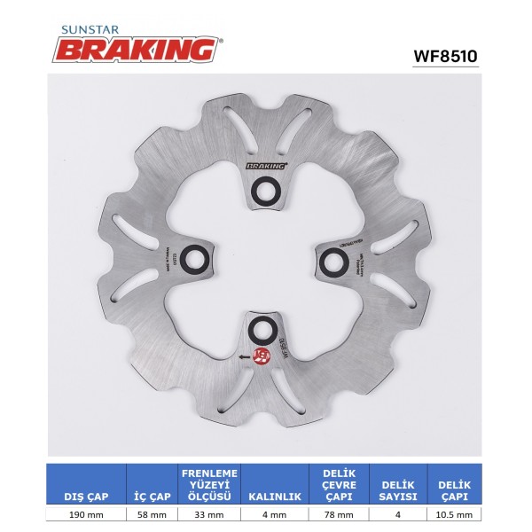 HONDA MSX 125 DALGALI ARKA FREN DİSKİ