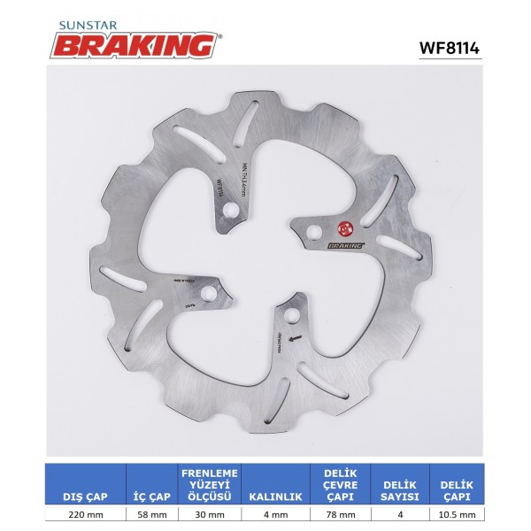 HONDA MSX 125 DALGALI ÖN FREN DİSKİ