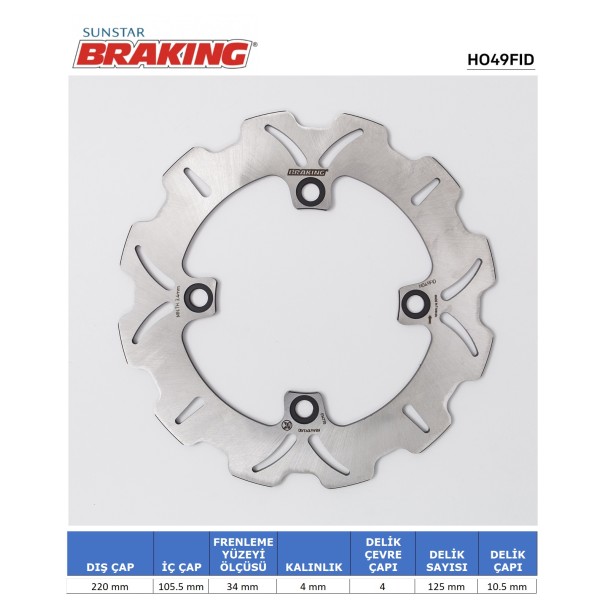 HONDA PCX 125-150 DALGALI ÖN FREN DİSKİ 2018> HONDA PCX 125-150 DALGALI ÖN FREN DİSKİ 2018>