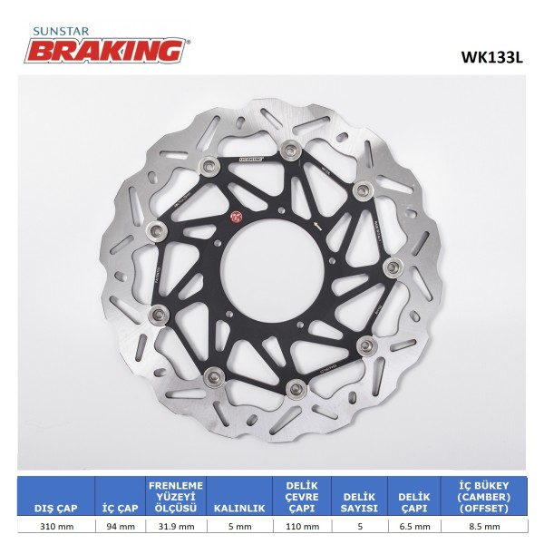 HONDA VFR 800 X CROSSRUNNER DALGALI ÖN PERFORMANS FREN DİSKİ (SOL) HONDA VFR 800 X CROSSRUNNER DALGALI ÖN PERFORMANS FREN DİSKİ (SOL)