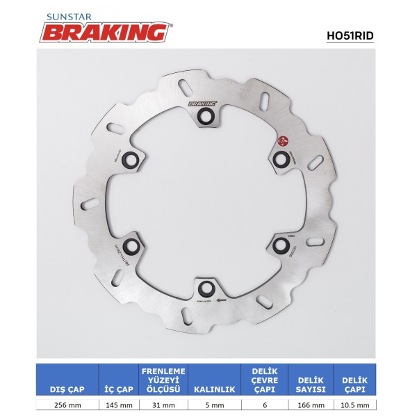 HONDA XLV 1000 / CBR 1100 XX DALGALI ARKA FREN DİSKİ