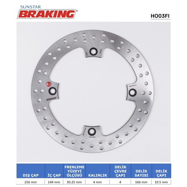 HONDA XLV 600-650-700/ NX / XRL YUVARLAK ÖN FREN DİSKİ