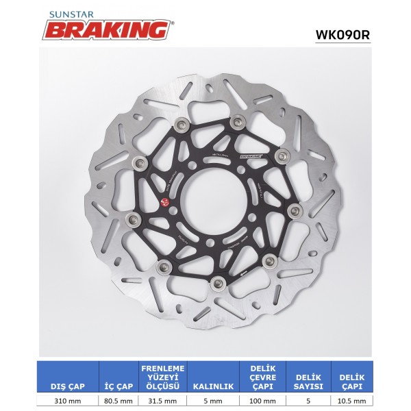 KAWASAKI DALGALI ÖN PERFORMANS FREN DİSKİ (SAĞ)