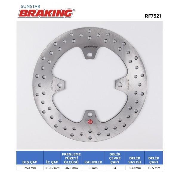 KAWASAKI Z 750-800-1000 / VERSYS 1000 / ZZR 1400 YUVARLAK ARKA FREN DİSKİ