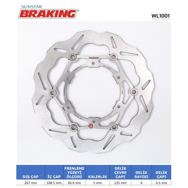 KTM ADVENTURE 1050-1090-1190-1290 DALGALI ARKA FREN PERFORMANS DİSKİ KTM ADVENTURE 1050-1090-1190-1290 DALGALI ARKA FREN PERFORMANS DİSKİ