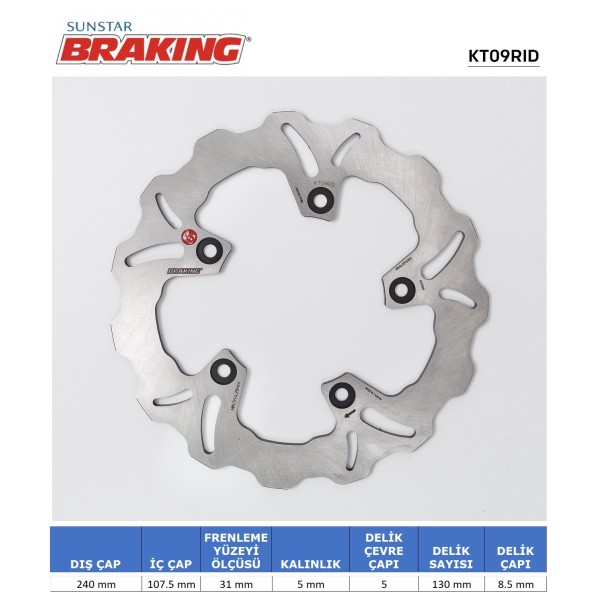 KTM DUKE 690-990 DALGALI ARKA FREN DİSKİ