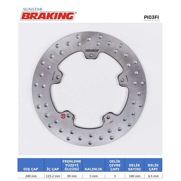 PIAGGIO YUVARLAK ARKA FREN DİSKİ PIAGGIO YUVARLAK ARKA FREN DİSKİ