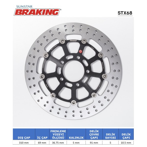 SUZUKI DL 650-1000 / KAWASAKI KLV 1000 YUVARLAK ÖN FREN DİSKİ SUZUKI DL 650-1000 / KAWASAKI KLV 1000 YUVARLAK ÖN FREN DİSKİ